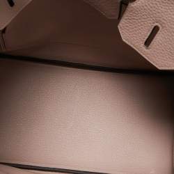 Hermes Glycine Taurillon Clemence Leather Gold Finish Birkin 30 Bag