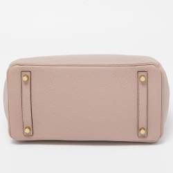 Hermes Glycine Taurillon Clemence Leather Gold Finish Birkin 30 Bag