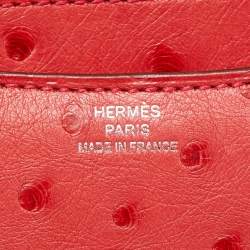 Pre Owned Hermes Rose Extreme Ostrich Constance 18 Bag