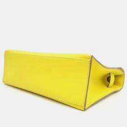 Hermes Leather Green Pochette Kelly Bag