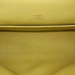 Hermes Leather Green Pochette Kelly Bag