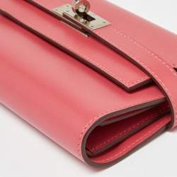 Hermès Rose D'ete Swift Leather Kelly Depliant Wallet