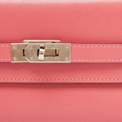 Hermès Rose D'ete Swift Leather Kelly Depliant Wallet