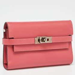 Hermès Rose D'ete Swift Leather Kelly Depliant Wallet