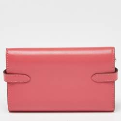 Hermès Rose D'ete Swift Leather Kelly Depliant Wallet