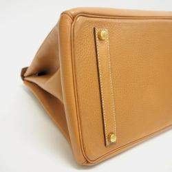 HERMES Birkin 35 Ardennes Natural Handbag Brown Women's