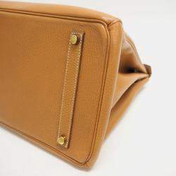 HERMES Birkin 35 Ardennes Natural Handbag Brown Women's