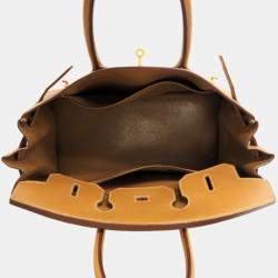 HERMES Birkin 35 Ardennes Natural Handbag Brown Women's
