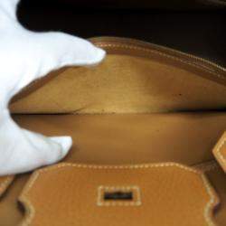 HERMES Birkin 35 Ardennes Natural Handbag Brown Women's