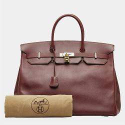 Hermes Birkin 40 Handbag Rouge Ash Couchevel Women's  