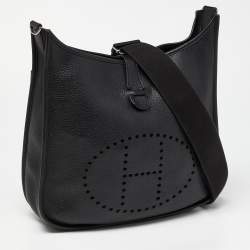 Pre Owned Hermes Black Togo Leather Evelyne III GM Bag