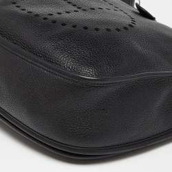 Pre Owned Hermes Black Togo Leather Evelyne III GM Bag