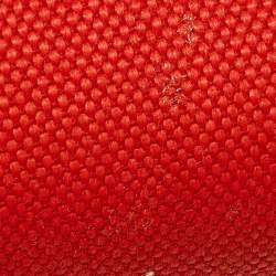 Pre Owned Hermes Orange/Fauve Canvas and Leather Herbag Zip 31 Bag