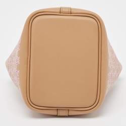 Pre Owned Hermes Chai/Rose Swift Leather Lucky Daisy Picotin Lock Micro Bag