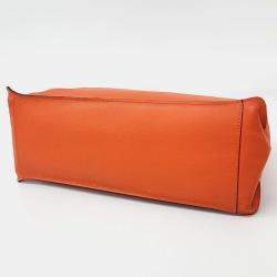 مملوكة مسبقًا Hermes Leather Orange Etoupe Bag