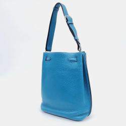Pre Owned Hermes Leather Blue soKelly 22 (Q)