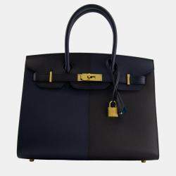 Hermes birkin navy blue hot sale