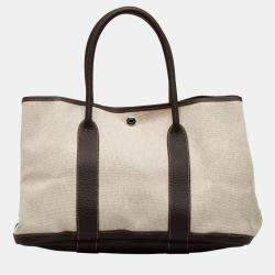 Hermes Beige/Brown Garden Party PM