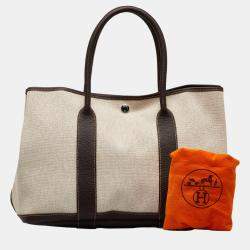 Hermes Beige/Brown Garden Party PM