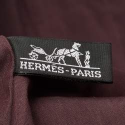 Hermes Bordeaux Canvas Fourre Tout Briefcase