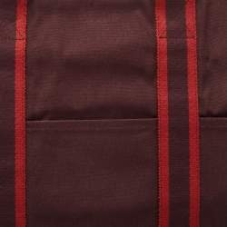 Hermes Bordeaux Canvas Fourre Tout Briefcase