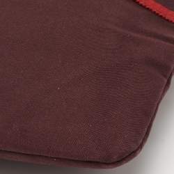 Hermes Bordeaux Canvas Fourre Tout Briefcase