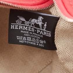 Hermes Hibiscus Toile Large Bride-A-Brac Pouch