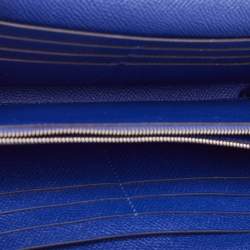 Pre Owned Hermès Bleu Electrique Epsom Leather Kelly Classic Wallet