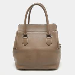 Pre Owned Hermes Etoupe Swift Leather Palladium Finish Toolbox 20 Bag