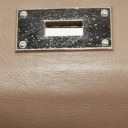 Pre Owned Hermes Etoupe Swift Leather Palladium Finish Toolbox 20 Bag