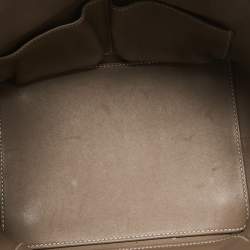 Pre Owned Hermes Etoupe Swift Leather Palladium Finish Toolbox 20 Bag