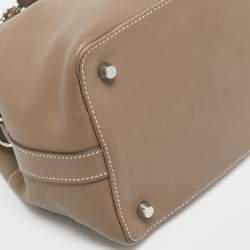 Pre Owned Hermes Etoupe Swift Leather Palladium Finish Toolbox 20 Bag