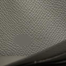 Hermes Gris Mouette Epsom Leather Kelly Classic Wallet
