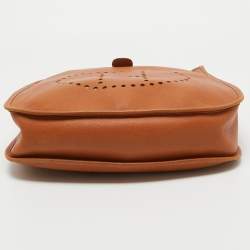 Pre Owned Hermes Gold Epsom Leather Evelyne I GM Bag