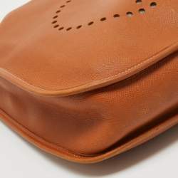 Pre Owned Hermes Gold Epsom Leather Evelyne I GM Bag