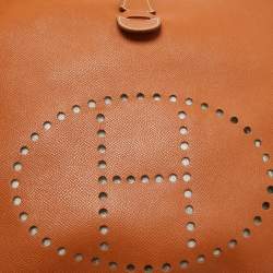 Pre Owned Hermes Gold Epsom Leather Evelyne I GM Bag