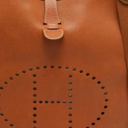 Pre Owned Hermes Gold Epsom Leather Evelyne I GM Bag