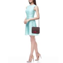 Pre Owned Hermes Rouge Sellier Epsom Leather Framboise Enamel Palladium Finish Constance 18 Bag