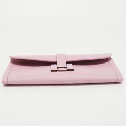 Pre Owned Hermès Mauve Sylvestre Swift Leather Jige Elan 29 Clutch