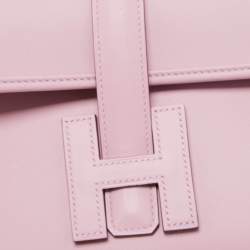 Pre Owned Hermès Mauve Sylvestre Swift Leather Jige Elan 29 Clutch