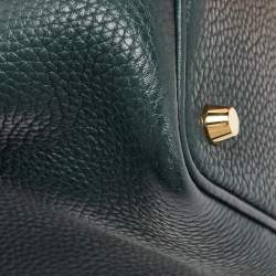 Hermes Vert Cypress Taurillon Clemence Leather Picotin Lock 18 Bag