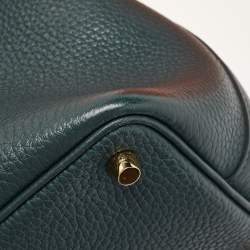 Hermes Vert Cypress Taurillon Clemence Leather Picotin Lock 18 Bag