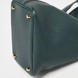 Hermes Vert Cypress Taurillon Clemence Leather Picotin Lock 18 Bag