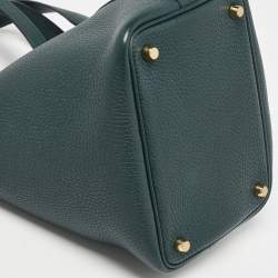 Hermes Vert Cypress Taurillon Clemence Leather Picotin Lock 18 Bag