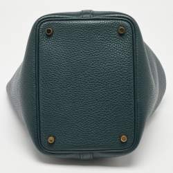 Hermes Vert Cypress Taurillon Clemence Leather Picotin Lock 18 Bag