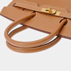 Pre Owned HERMES Birkin 35 Gold F Stamp (around 2002) Unisex Vauchamounie Handbag