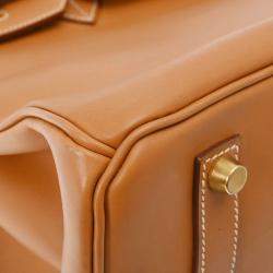 Pre Owned HERMES Birkin 35 Gold F Stamp (around 2002) Unisex Vauchamounie Handbag