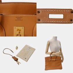 Pre Owned HERMES Birkin 35 Gold F Stamp (around 2002) Unisex Vauchamounie Handbag