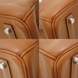 Hermes Birkin 35 Handbag Taurillon Clemence Gold L Engraved Ladies