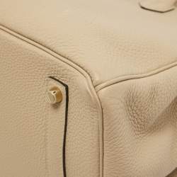 Pre Owned Hermes Trench Togo Leather Gold Finish Birkin 35 Bag